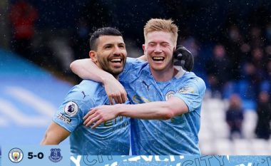 Notat e lojtarëve: Manchester City 5-0 Everton, shkëlqeu De Bruyne