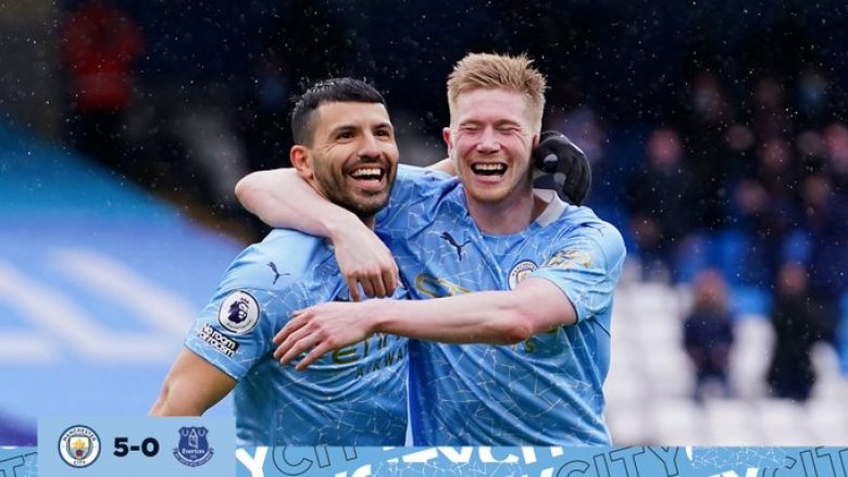 Notat e lojtarëve: Manchester City 5-0 Everton, shkëlqeu De Bruyne