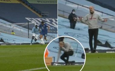 Chelsea TV publikon pamje nga reagimi zhgënjyes i Guardiolës në momentin kur Reece James ‘shkatërroi’ Benjamin Mendyn