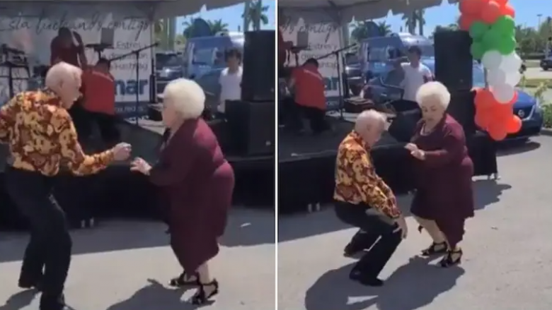 Çifti i moshuar kërcen me shpirt të plotë në video virale, interneti e do atë