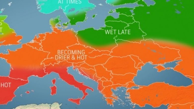 AccuWeather tregoi parashikimin e motit gjatë verës, çfarë temperaturash e presin Kosovën