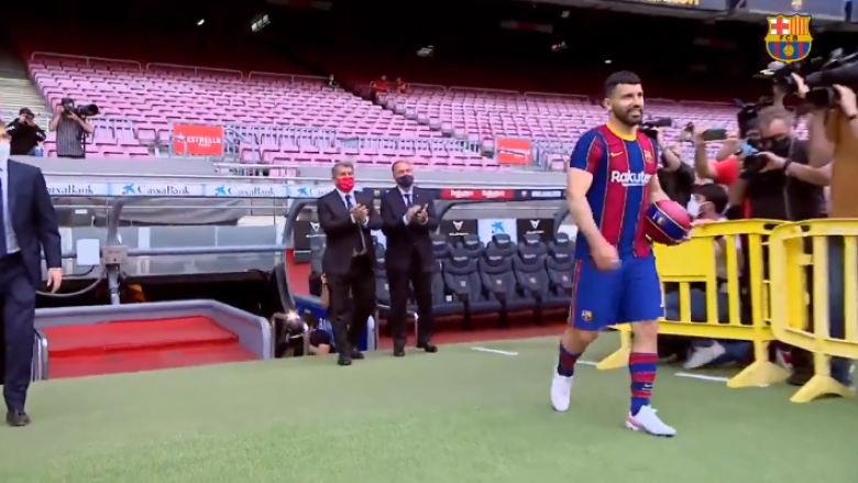 Aguero prezantohet në Camp Nou