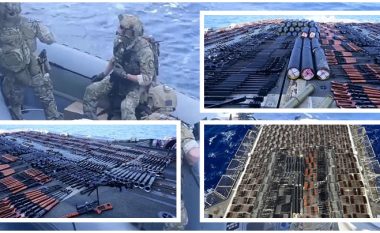 Marina amerikane sekuestron arsenal armësh, mijëra pushkë – snajperë e predha anti-tank kapen në anijen që lundronte drejt Jemenit