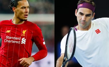 Virgil van Dijk e pranon se tenton ta kopjojë legjendën e tenisit, Roger Federer