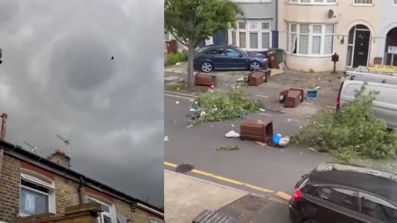 Tornado godet Londrën – stuhia shkatërron shtëpi, vetura dhe shkakton vërshime