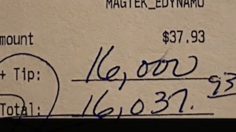 Klienti amerikan lë bakshish 16 mijë dollarë në një restorant të New Hampshire