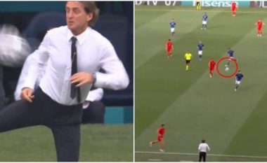 Roberto Mancini e dëshmon se është trajneri më me stil deri më tani në Euro 2020 derisa stopi topin në mënyrë fenomenale