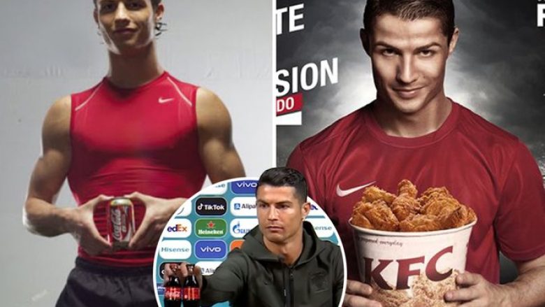 Tifozët e ‘kryqëzojnë’ Ronaldon – publikojnë pamje nga reklama e tij me Coca Cola dhe KFC