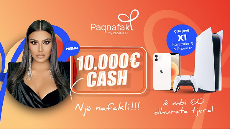 Paqnafak #3 sërish me Elita Rudin! “Giveaway” i radhës vjen me preminë kryesore 10,000 euro kesh dhe plot shpërblime të tjera