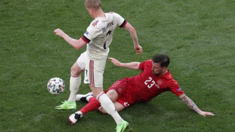 Notat e lojtarëve, Danimarka 1-2 Belgjika: De Bryne ndryshoi rrjedhën e takimit