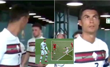 Cristiano Ronaldos nuk i kalon lehtë inati: Ylli i Portugalisë po e shihte me nervozizëm Diogo Jotan në tunel mes pjesëve