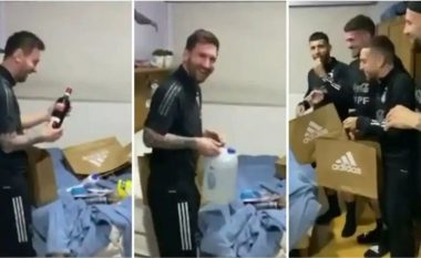 Lionel Messi feston ditëlindjen e 34-të, bashkëlojtarët te Argjentina e zgjuan nga gjumi dhe e uruan në mënyrë speciale