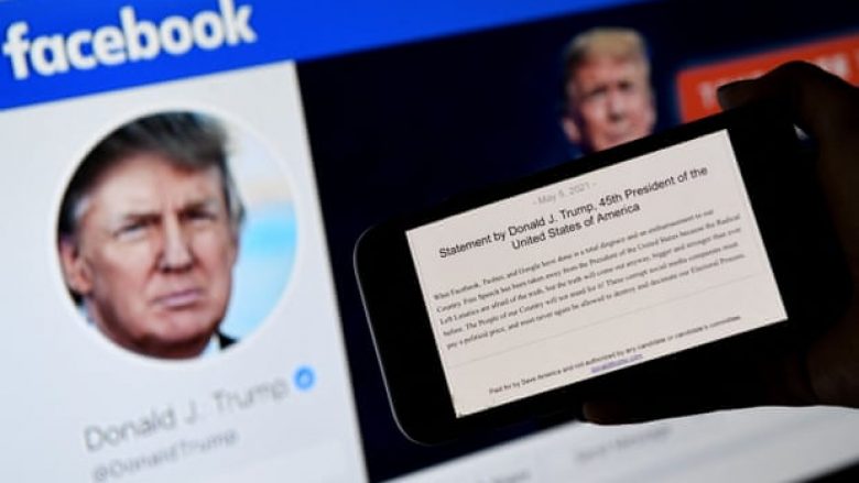 Facebook njofton se llogaria e ish-presidentit Trump do të qëndrojë e pezulluar për dy vjet