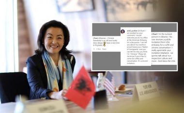 Ambasadorja Kim fton për takim në zyrë komentuesin që i ngatërroi origjinën në Instagram