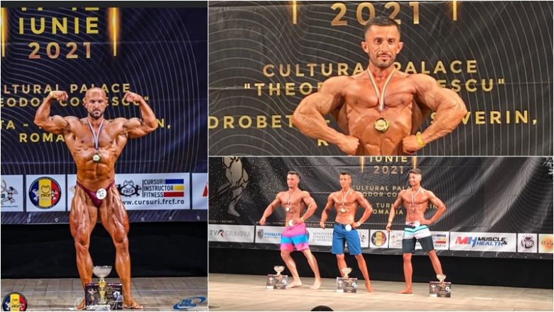Pesë medalje për garuesit e bodybuildingut dhe fitnesit në Ballkanikun e Rumanisë – Kuleta, Bajraktaraj dhe Koci me të arta