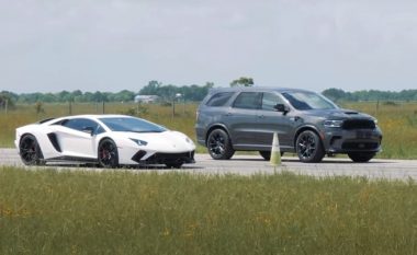 Shikoni garën e një Lamborghini dhe një SUV që ka mbi 1.000 kuaj fuqi