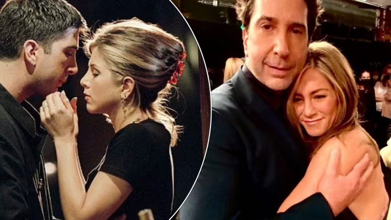 David Schwimmer publikon një imazh duke u përqafuar me Jennifer Aniston, ndërsa thuhej se kishte një tërheqje në mes tyre