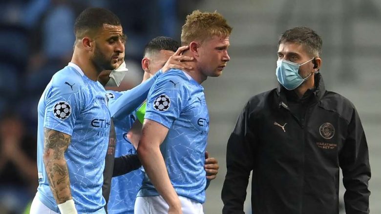 De Bruyne do të humbasë ndeshjen e parë të Belgjikës në Euro 2020, ndeshjet tjera do t’i luajë me maskë në fytyrë