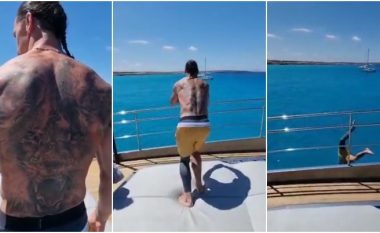 Ibrahimovic tregon aftësitë akrobatike duke u hedhur nga anija përmbi rrethoja