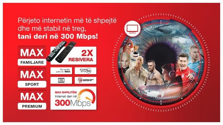 IPKO MAX – me shpejtësi të shtuar të internetit deri në 300Mpbs