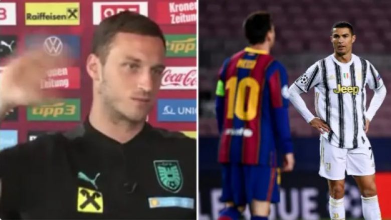 Arnautovic pretendon gjatë konferencës për shtyp se Messi dhe Ronaldo janë nga një planet tjetër