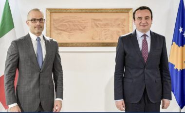 Ambasadori italian dhe kryeministri Kurti diskutojnë për zgjerimin e partneritetit