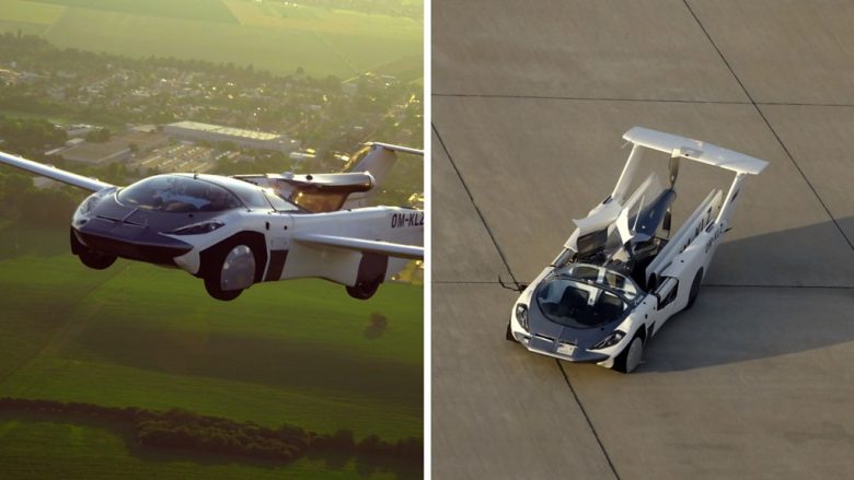 Një prototip i një makine fluturuese ka përfunduar një fluturim 35-minutësh midis dy aeroporteve