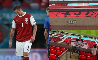Natë shkatërruese për Arnautovicin – përveç eliminimit ai u prit në stadium nga tifozët shqiptar me flamurin e UÇK-së dhe një mesazh