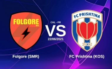 Prishtina debuton në Ligën e Kampionëve ndaj Folgores, formacionet zyrtare