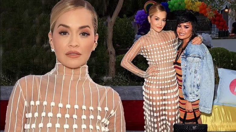 Rita Ora shkon në festën e komunitetit LGBTI me fustan transparent