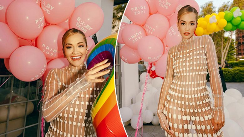 Rita Ora publikon të tjera fotografi nga paraqitja e saj e fustan transparent në eventin e komunitetit LGBTI