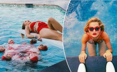 Rita Ora vazhdon të paralajmërojë këngën e re me fotografi atraktive nga pishina