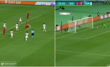 Çfarë goli i bukur nga Xherdan Shaqiri ndaj Turqisë- goditje e pakapshme për portierin