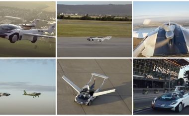 AirCar vetura e parë fluturuese, lëviz me 190 kilometra në orë dhe mund të ngritet deri në dymijë metra – bishti dhe krahët i palosen për tre minuta