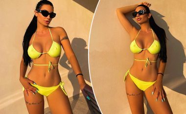 Zaimina Vasjari merr vëmendjen me paraqitjen provokuese në bikini të verdha