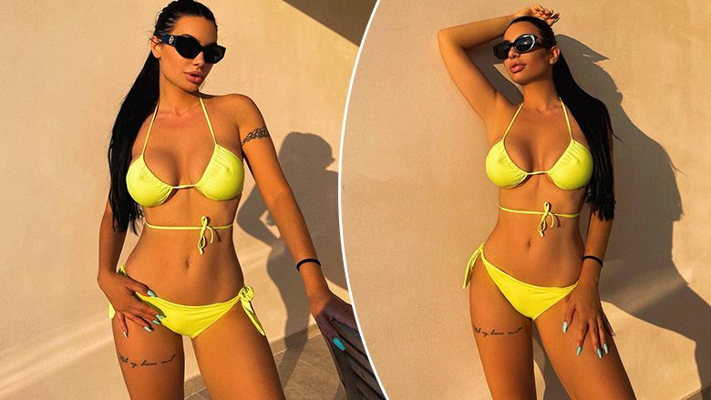 Zaimina Vasjari merr vëmendjen me paraqitjen provokuese në bikini të verdha