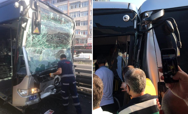 Përplasen dy metrobusë në Stamboll, 25 të lënduar – pamjet nga vendi i ngjarjes