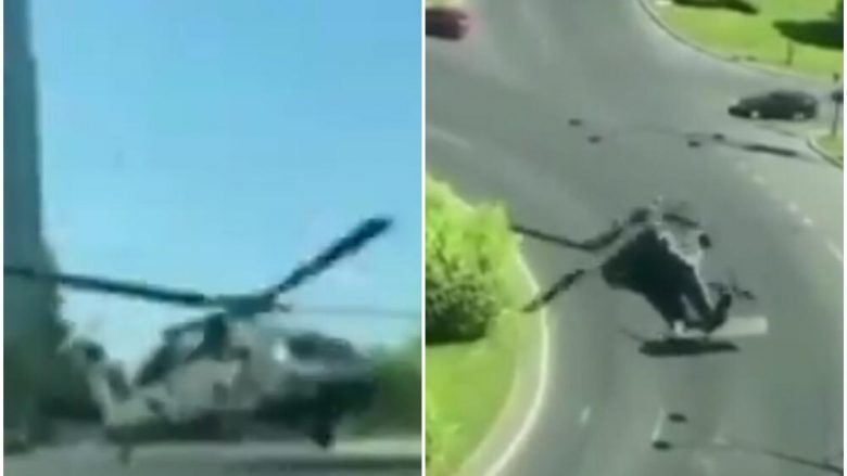 Helikopteri ushtarak bën ulje emergjente në qendër të kryeqytetit rumun, kalimtarët e rastit filmuan momentin