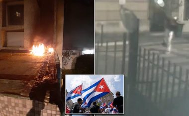 Momenti kur me koktej molotovi sulmohet ambasada kubane në Paris