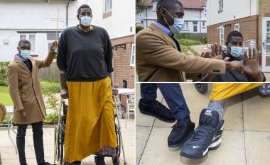 Njeriu i dytë në botë më i gjatë po përballet me një sëmundje të rëndë, ai është 213 centimetra – këpucët dhe rrobat prodhohen enkas për të