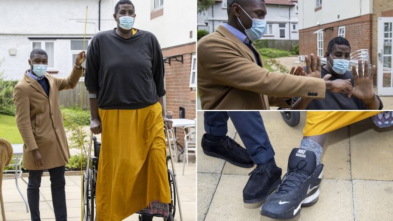 Njeriu i dytë në botë më i gjatë po përballet me një sëmundje të rëndë, ai është 213 centimetra – këpucët dhe rrobat prodhohen enkas për të