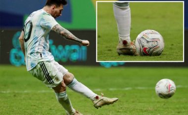 Messi përkundër se i gjakosur në këmbë, arriti të përfundonte ndeshje jetike për Argjentinën