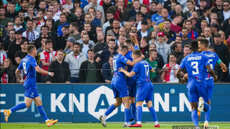 Drita dhuron emocione, i shënon dy gola brenda katër minutave Feyenoordit