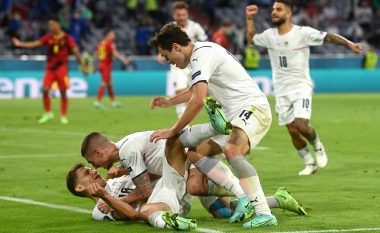 Spektakël dhe gola në ndeshjen Belgjikë – Itali, italianët e mbyllin në epërsi pjesën e parë
