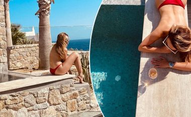 Liberta Spahiu pozon ‘topless’ nga pushimet në Mykonos, merr vëmendjen me ekspozimin e linjave trupore