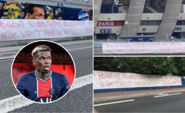 Tifozët e PSG-së vendosin banderola ‘anti-Pogba’ jashtë stadiumit