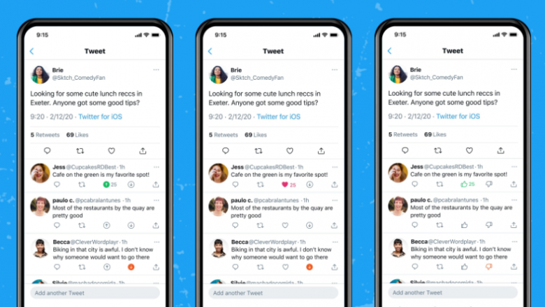 Twitter po sjell butonin “pro” dhe “kundër”