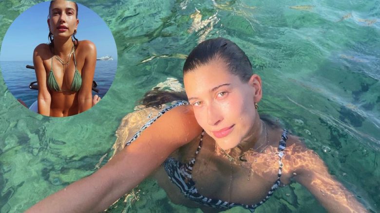 Hailey Bieber poston disa fotografi pa grim nga plazhi