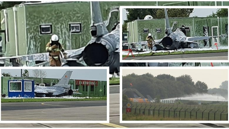 Aeroplani luftarak i Belgjikës përplaset në një ndërtesë të bazës ajrore, lëndohen dy persona