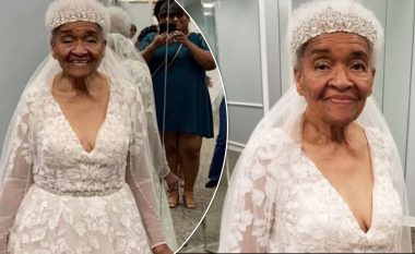 Ëndrra e një gruaje 94-vjeçare për të veshur një fustan nusërie bëhet realitet 70 vjet pasi ajo u martua